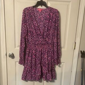 Lilly Pulitzer Pink and Purple Animal Print Top